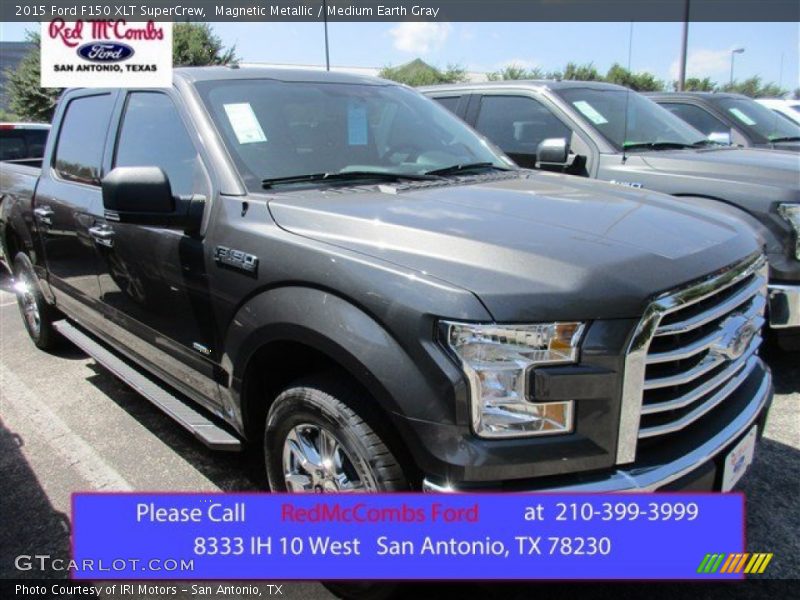 Magnetic Metallic / Medium Earth Gray 2015 Ford F150 XLT SuperCrew
