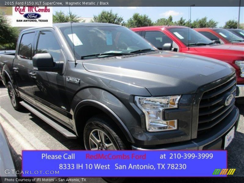 Magnetic Metallic / Black 2015 Ford F150 XLT SuperCrew