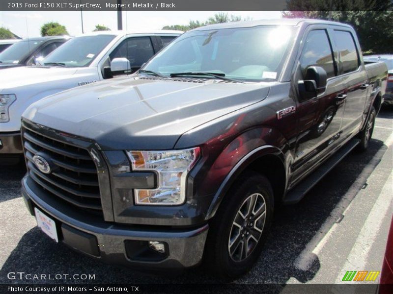 Magnetic Metallic / Black 2015 Ford F150 XLT SuperCrew