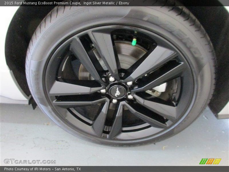 Ingot Silver Metallic / Ebony 2015 Ford Mustang EcoBoost Premium Coupe