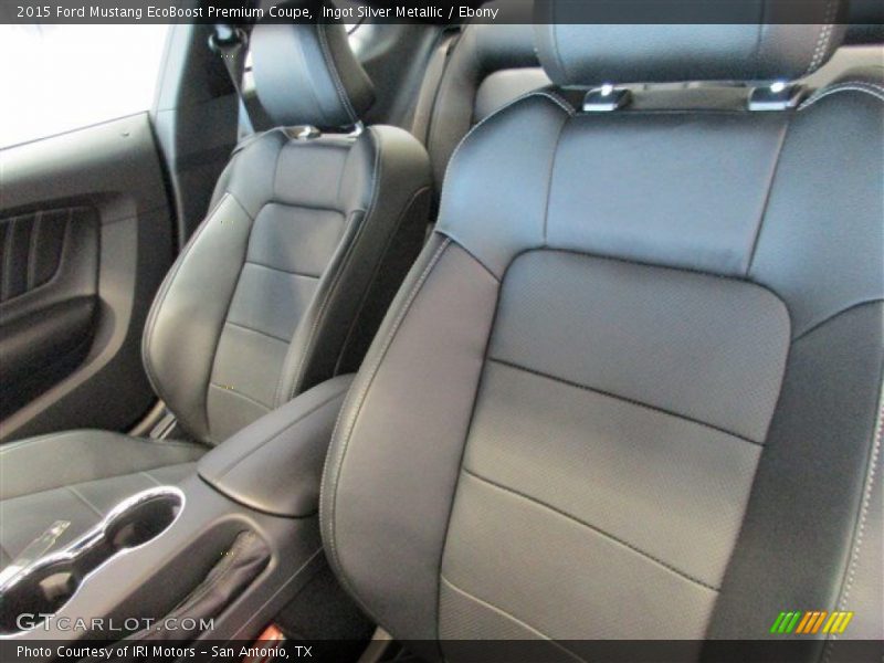 Ingot Silver Metallic / Ebony 2015 Ford Mustang EcoBoost Premium Coupe