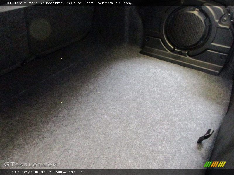 Ingot Silver Metallic / Ebony 2015 Ford Mustang EcoBoost Premium Coupe