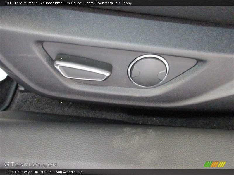 Ingot Silver Metallic / Ebony 2015 Ford Mustang EcoBoost Premium Coupe