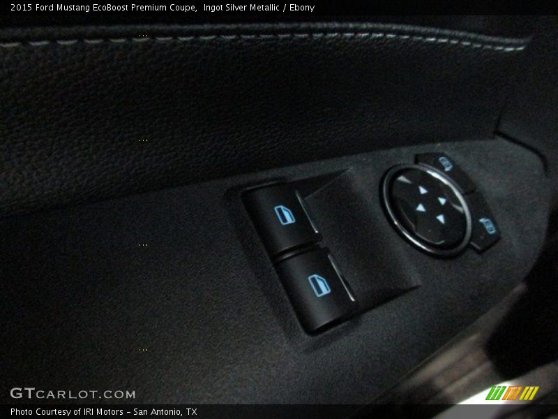 Ingot Silver Metallic / Ebony 2015 Ford Mustang EcoBoost Premium Coupe