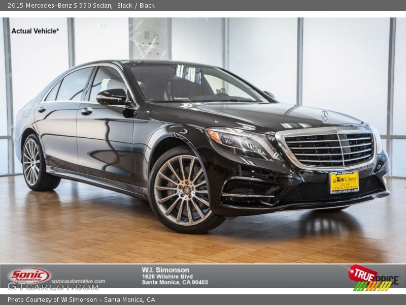 Black / Black 2015 Mercedes-Benz S 550 Sedan