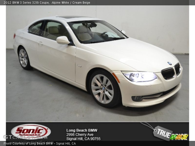 Alpine White / Cream Beige 2012 BMW 3 Series 328i Coupe