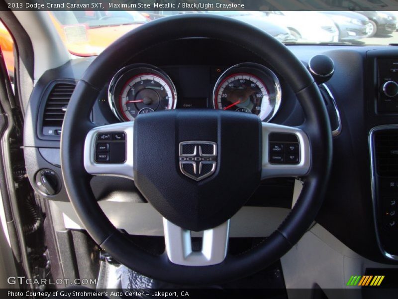 Maximum Steel Metallic / Black/Light Graystone 2013 Dodge Grand Caravan SXT