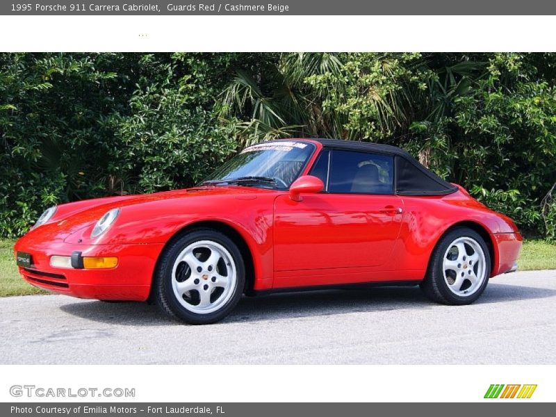 Guards Red / Cashmere Beige 1995 Porsche 911 Carrera Cabriolet