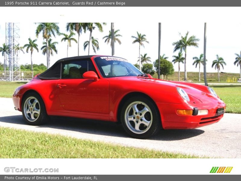Guards Red / Cashmere Beige 1995 Porsche 911 Carrera Cabriolet