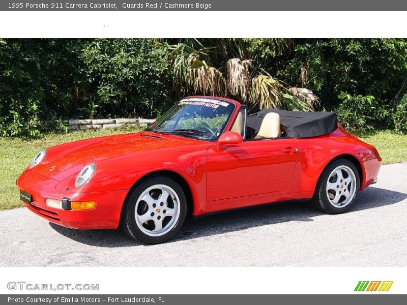 Guards Red / Cashmere Beige 1995 Porsche 911 Carrera Cabriolet