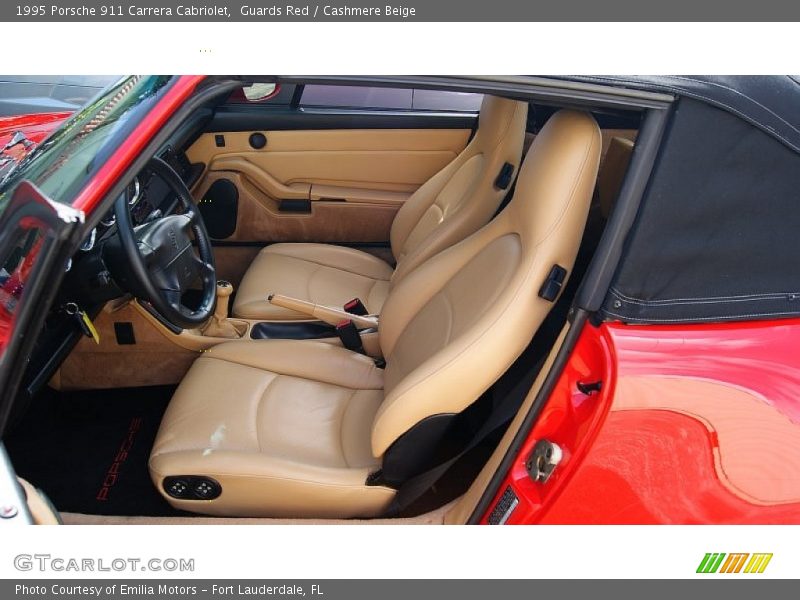 Guards Red / Cashmere Beige 1995 Porsche 911 Carrera Cabriolet