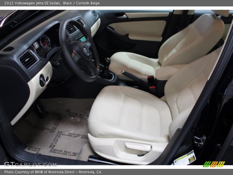 Black / Cornsilk Beige 2012 Volkswagen Jetta SE Sedan