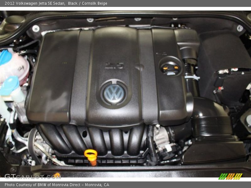 Black / Cornsilk Beige 2012 Volkswagen Jetta SE Sedan