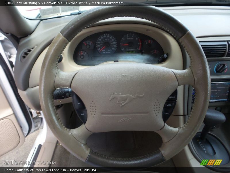 Oxford White / Medium Parchment 2004 Ford Mustang V6 Convertible