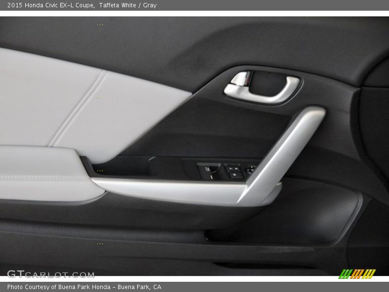 Taffeta White / Gray 2015 Honda Civic EX-L Coupe