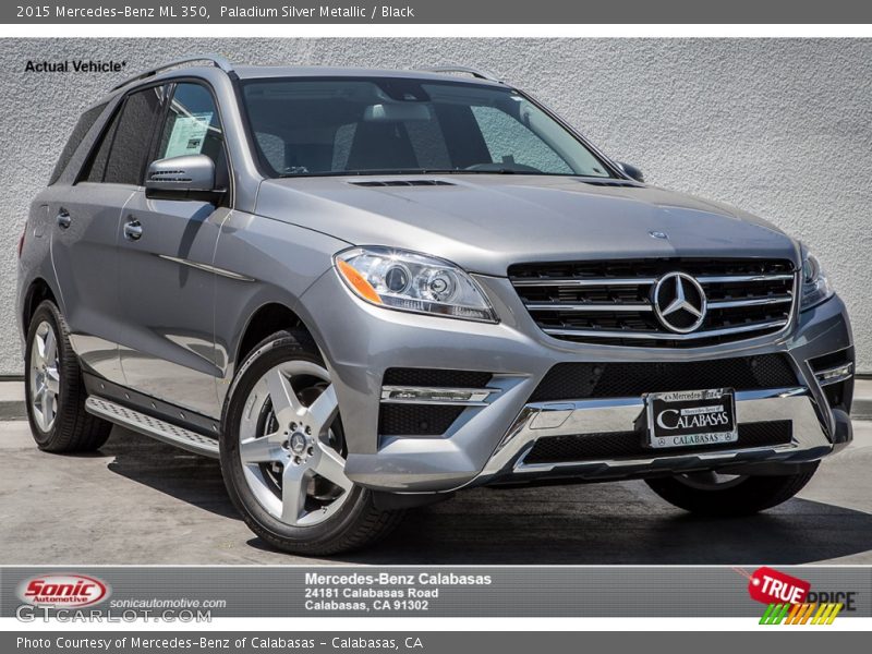 Paladium Silver Metallic / Black 2015 Mercedes-Benz ML 350