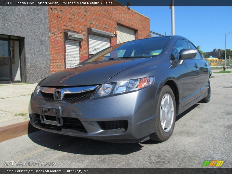 Polished Metal Metallic / Beige 2010 Honda Civic Hybrid Sedan