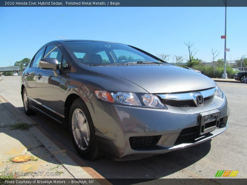 Polished Metal Metallic / Beige 2010 Honda Civic Hybrid Sedan