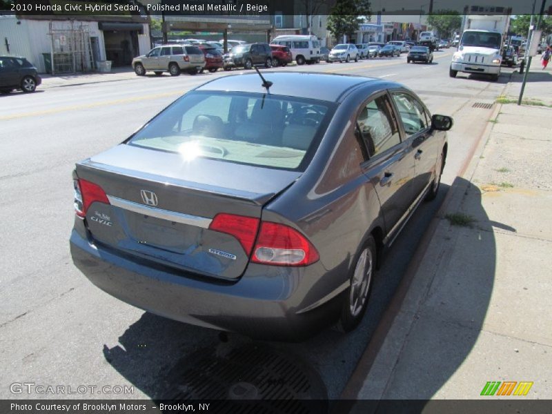 Polished Metal Metallic / Beige 2010 Honda Civic Hybrid Sedan