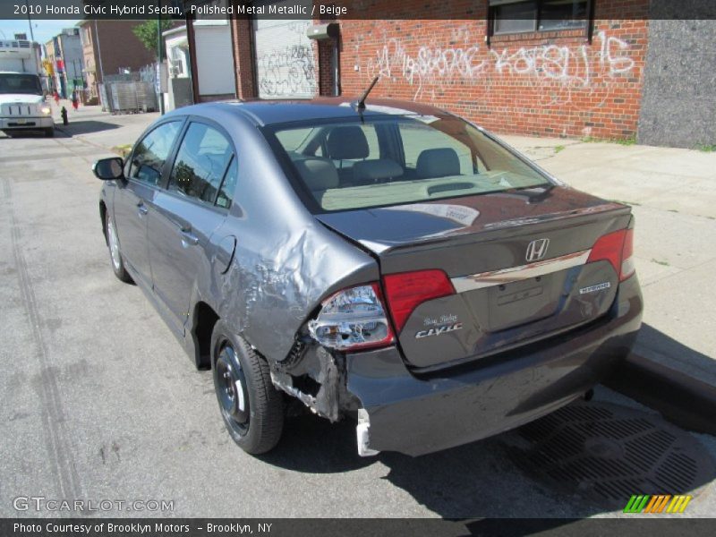 Polished Metal Metallic / Beige 2010 Honda Civic Hybrid Sedan