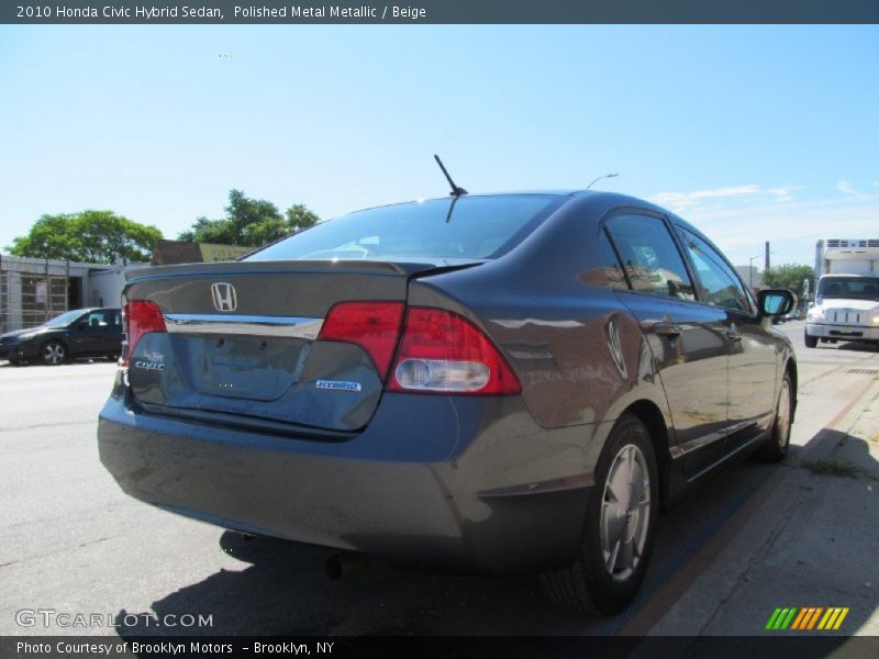 Polished Metal Metallic / Beige 2010 Honda Civic Hybrid Sedan