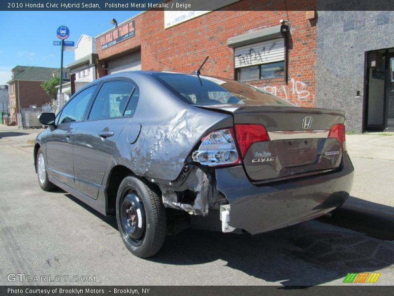 Polished Metal Metallic / Beige 2010 Honda Civic Hybrid Sedan