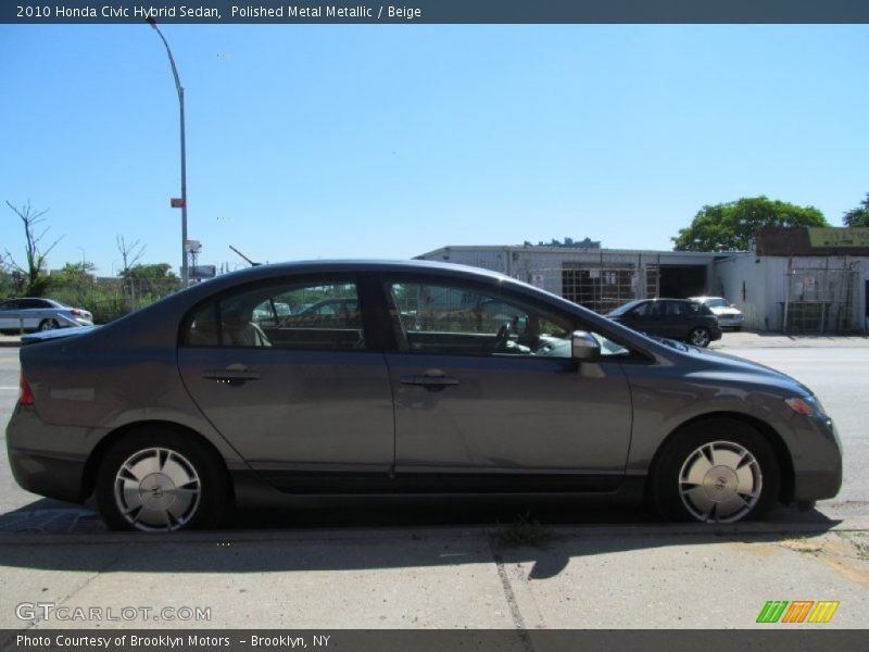 Polished Metal Metallic / Beige 2010 Honda Civic Hybrid Sedan