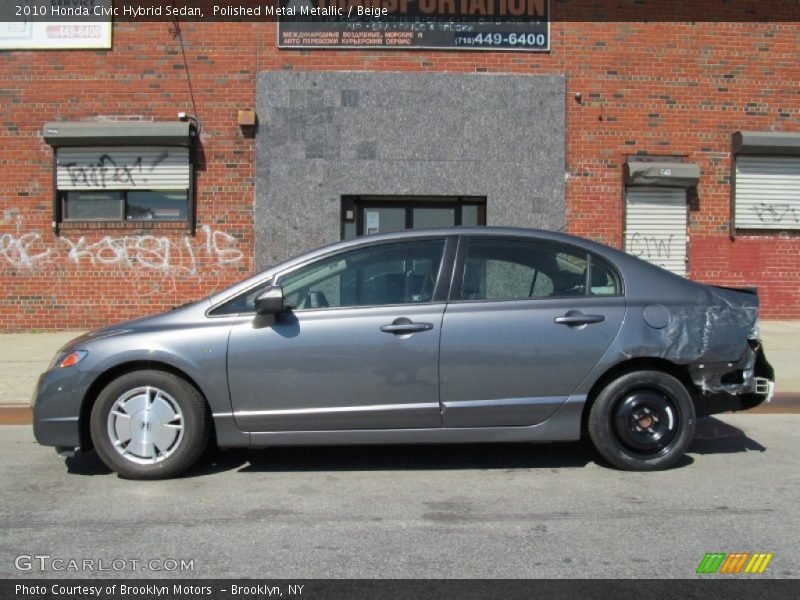 Polished Metal Metallic / Beige 2010 Honda Civic Hybrid Sedan