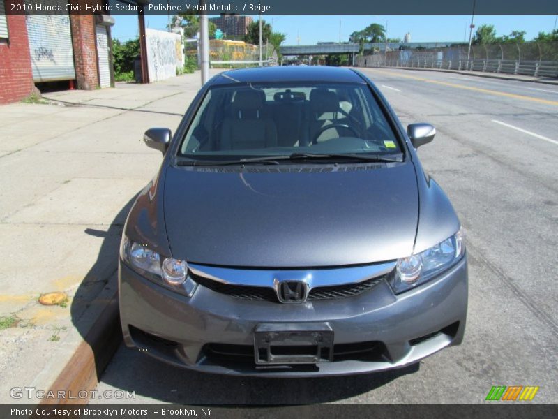 Polished Metal Metallic / Beige 2010 Honda Civic Hybrid Sedan