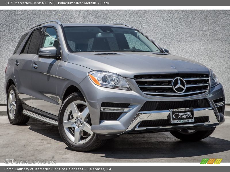 Paladium Silver Metallic / Black 2015 Mercedes-Benz ML 350