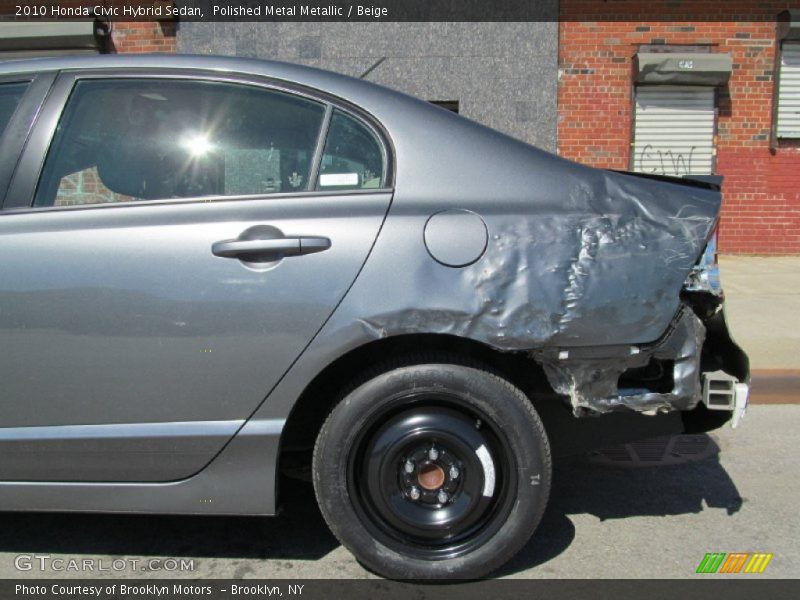 Polished Metal Metallic / Beige 2010 Honda Civic Hybrid Sedan