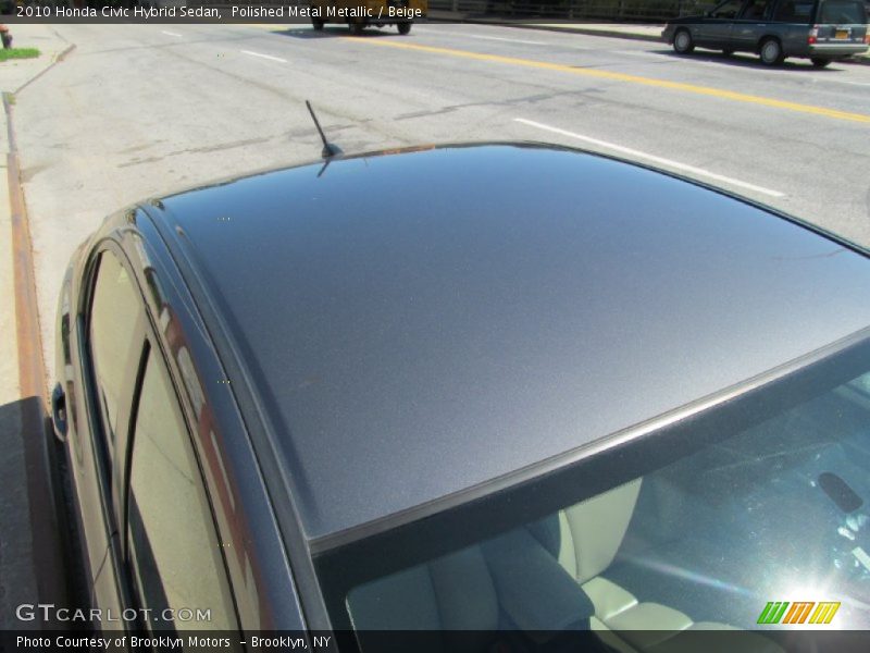 Polished Metal Metallic / Beige 2010 Honda Civic Hybrid Sedan