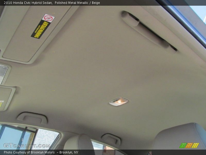 Polished Metal Metallic / Beige 2010 Honda Civic Hybrid Sedan