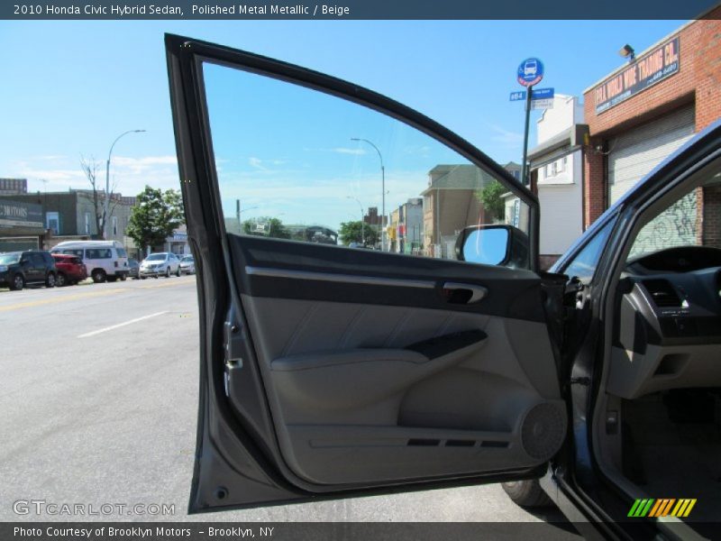 Polished Metal Metallic / Beige 2010 Honda Civic Hybrid Sedan