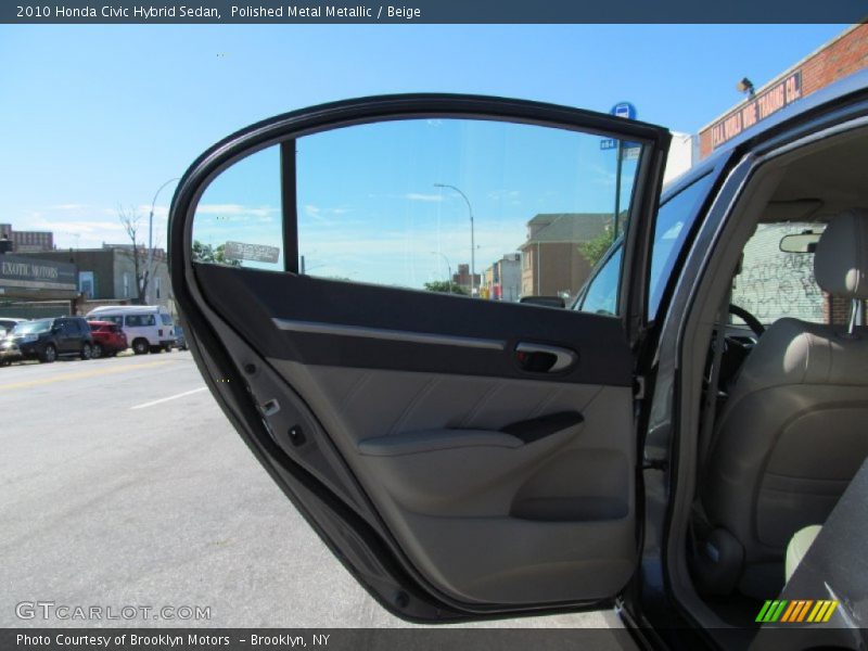 Polished Metal Metallic / Beige 2010 Honda Civic Hybrid Sedan
