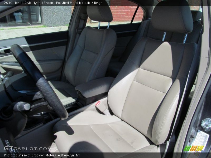 Polished Metal Metallic / Beige 2010 Honda Civic Hybrid Sedan