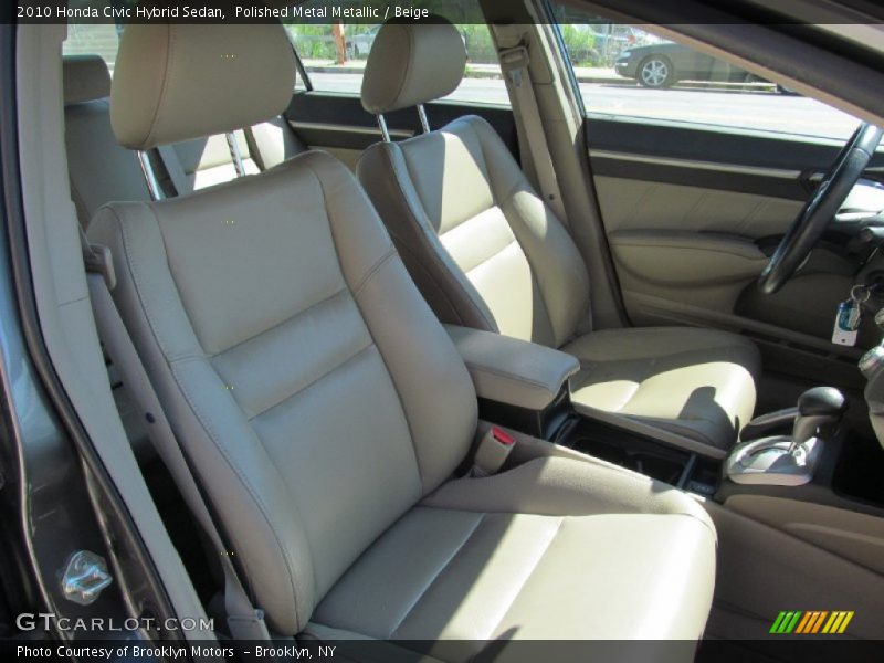 Polished Metal Metallic / Beige 2010 Honda Civic Hybrid Sedan