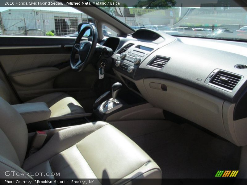 Polished Metal Metallic / Beige 2010 Honda Civic Hybrid Sedan