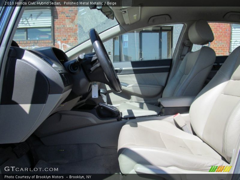 Polished Metal Metallic / Beige 2010 Honda Civic Hybrid Sedan