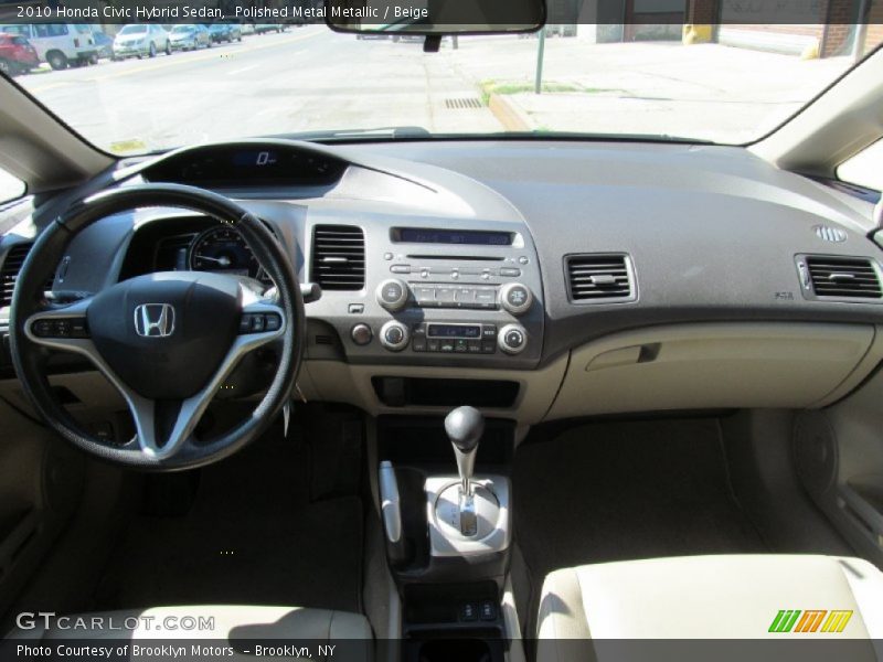 Polished Metal Metallic / Beige 2010 Honda Civic Hybrid Sedan