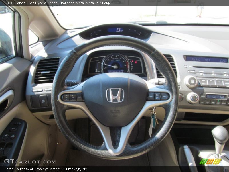 Polished Metal Metallic / Beige 2010 Honda Civic Hybrid Sedan