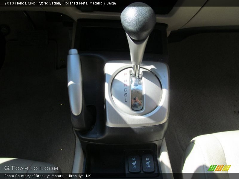 Polished Metal Metallic / Beige 2010 Honda Civic Hybrid Sedan