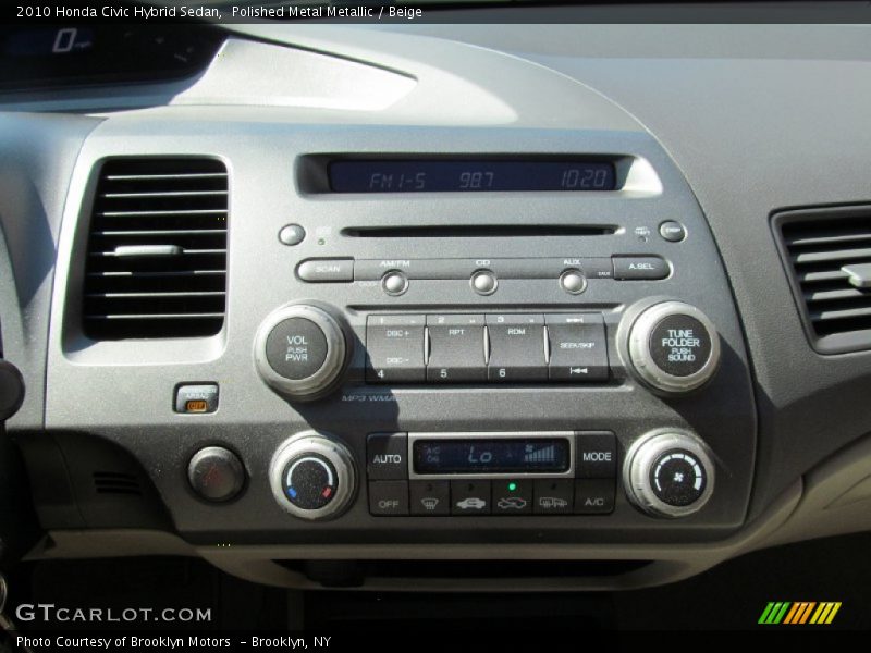 Polished Metal Metallic / Beige 2010 Honda Civic Hybrid Sedan