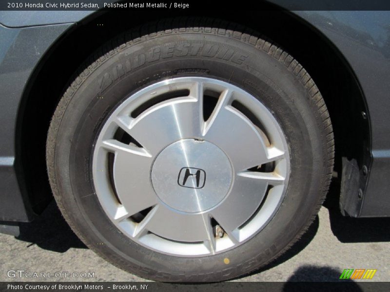 Polished Metal Metallic / Beige 2010 Honda Civic Hybrid Sedan