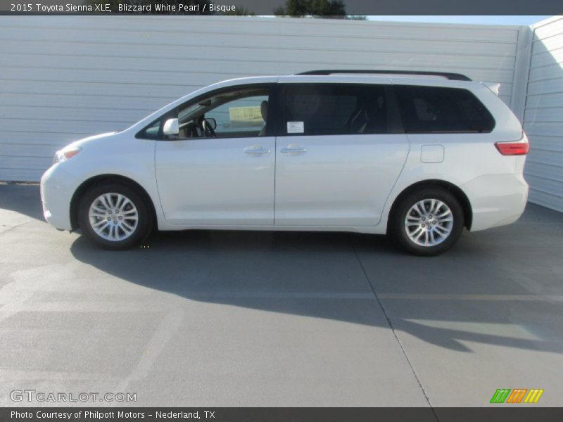 Blizzard White Pearl / Bisque 2015 Toyota Sienna XLE