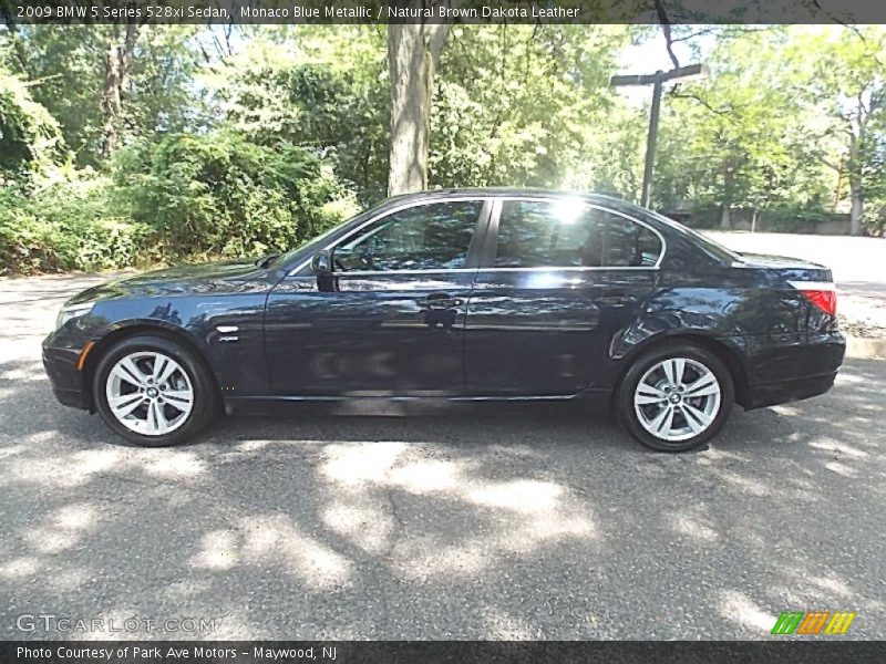 Monaco Blue Metallic / Natural Brown Dakota Leather 2009 BMW 5 Series 528xi Sedan