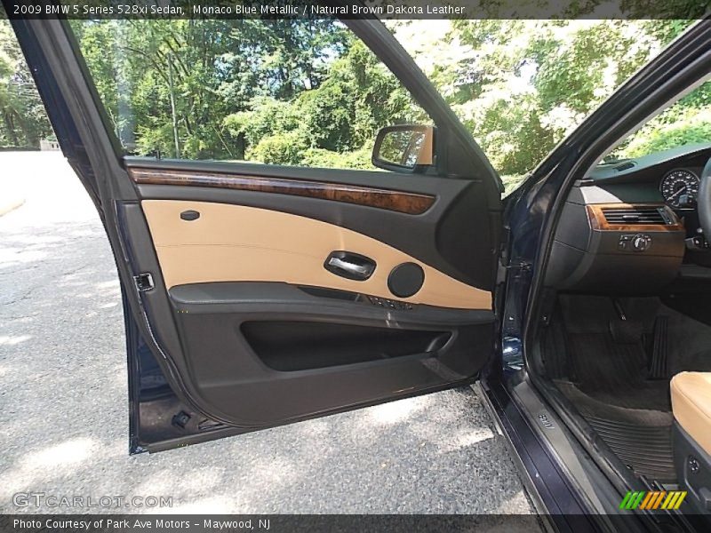 Monaco Blue Metallic / Natural Brown Dakota Leather 2009 BMW 5 Series 528xi Sedan