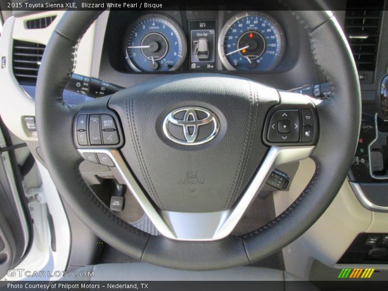 Blizzard White Pearl / Bisque 2015 Toyota Sienna XLE
