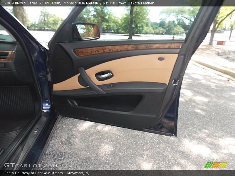 Monaco Blue Metallic / Natural Brown Dakota Leather 2009 BMW 5 Series 528xi Sedan