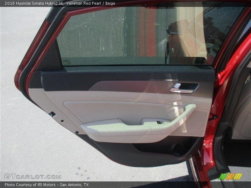 Venetian Red Pearl / Beige 2016 Hyundai Sonata Hybrid SE